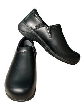 Mozo Forza Black Slip On Shoes Women's 8.5 Slip Resistant Work Chef Medical